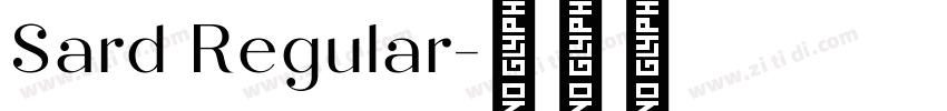 Sard Regular字体转换